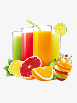 果汁素材实图橙汁西柚汁高清图片