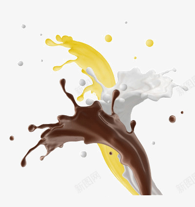 三色巧克力png免抠素材_新图网 https://ixintu.com 牛奶 组合 香蕉