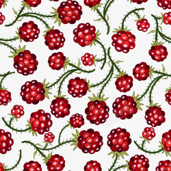 銮茶姳锲炬野草莓面料图案矢量图高清图片
