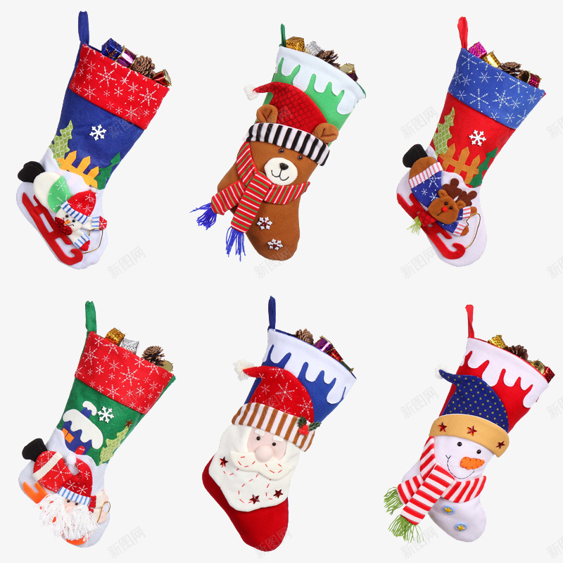 圣诞老人袜子png免抠素材_新图网 https://ixintu.com 圣诞老人袜子 圣诞节装饰品 挂件挂饰 橱窗装饰圣诞袜子 礼物袋
