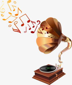 留声机和音符矢量图留声机高清图片