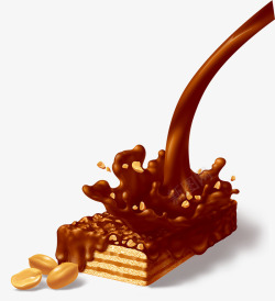 创意花生创意巧克力威化饼高清图片