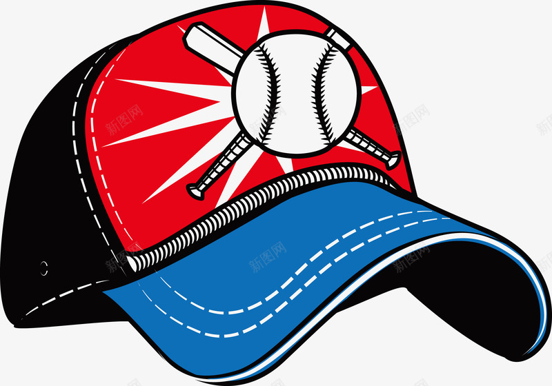 一个蓝色创意棒球帽矢量图eps免抠素材_新图网 https://ixintu.com 创意 帽子 帽子PNG 时尚 棒球帽 矢量棒球帽 蓝色棒球帽 矢量图