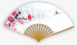 中国风扇梅花跳广场舞扇子高清图片