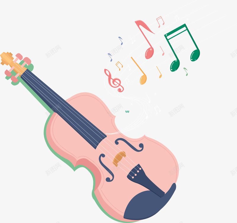 卡通小提琴图案png免抠素材_新图网 https://ixintu.com PNG素材 卡通 小提琴 小提琴图 平面小提琴 手绘 音乐 音符