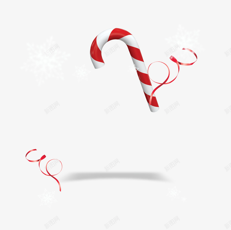 圣诞节彩带彩棒png免抠素材_新图网 https://ixintu.com 圣诞节 彩带 彩棒 红丝带 红色 装饰