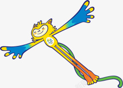 里约奥运会吉祥物翱翔素材