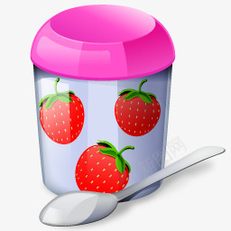 草莓酸奶图标png_新图网 https://ixintu.com 酸奶