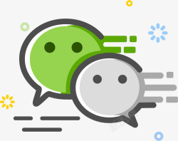 我的微信图标卡通微信图标图高清图片