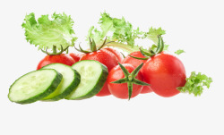 西红柿和黄瓜片素材