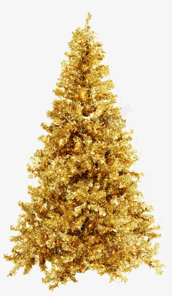 圣诞树造型图片金色卡通圣诞树造型高清图片