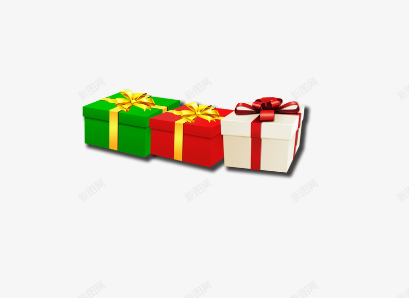 彩色盒子装饰png免抠素材_新图网 https://ixintu.com 元旦 喜庆 彩色 新年 礼物盒