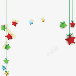 圣诞树挂坠圣诞节星星挂饰高清图片