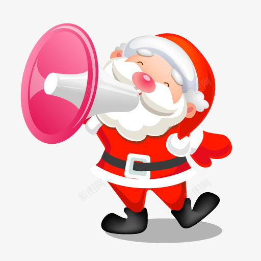 圣诞老人喊着扩音器图标png_新图网 https://ixintu.com christma megaphone santa shouting xmas 圣诞老人 圣诞节 大喊大叫 扩音器