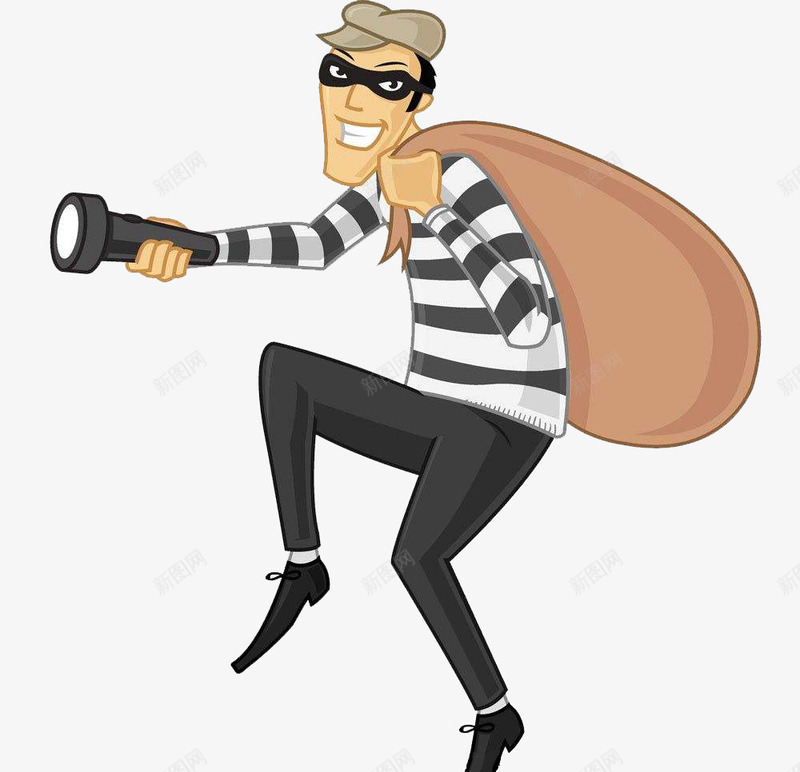 坏笑的小偷png免抠素材_新图网 https://ixintu.com 偷窃 卡通手绘 坏笑表情 小偷 眼罩 装饰