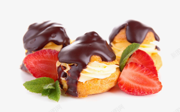 奶油巧克力草莓面包png免抠素材_新图网 https://ixintu.com 奶油面包 巧克力面包 草莓面包 面包免抠素材