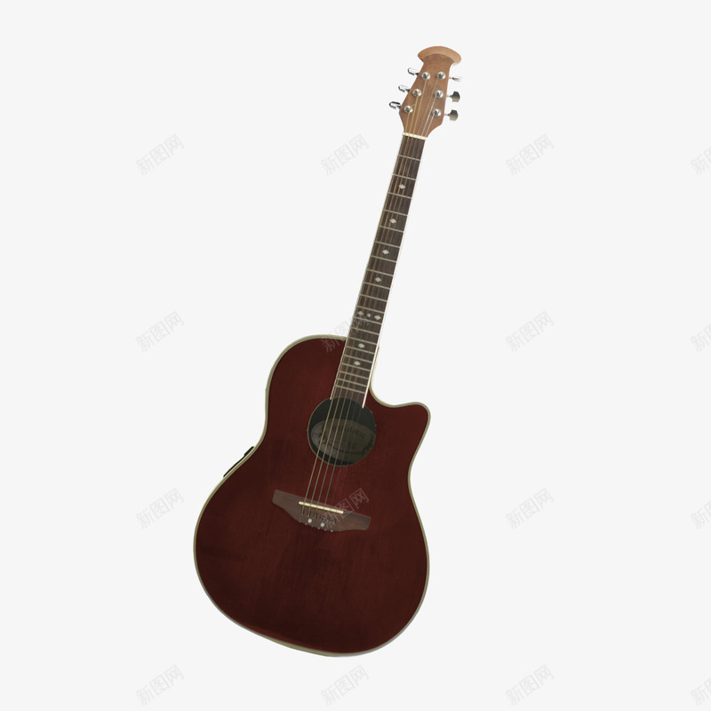 吉他的实物png免抠素材_新图网 https://ixintu.com 吉他 咖啡色 实物 深色