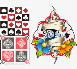 扑克牌红桃2扑克牌矢量图高清图片