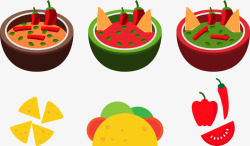 葱花西红柿特色食物矢量图高清图片
