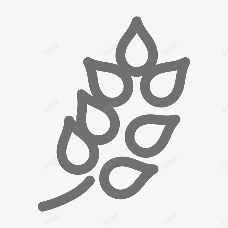 麦穗icon图标png_新图网 https://ixintu.com icon 粮食 轻食 面粉 麦穗