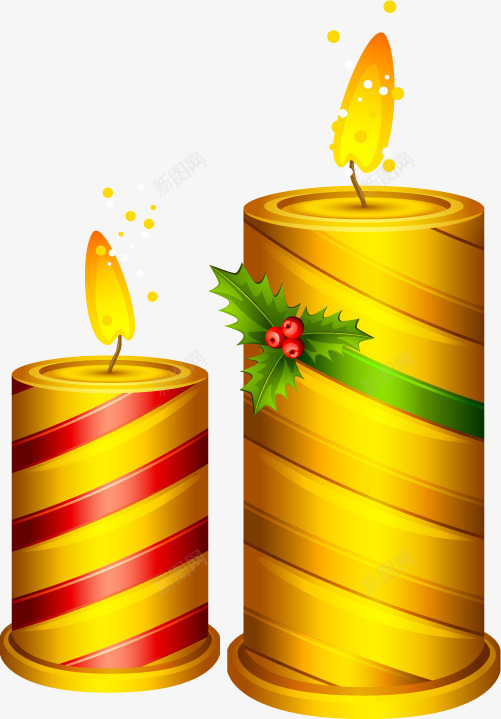 蜡烛圣诞元旦双节钜惠png免抠素材_新图网 https://ixintu.com 元旦 圣诞 蜡烛