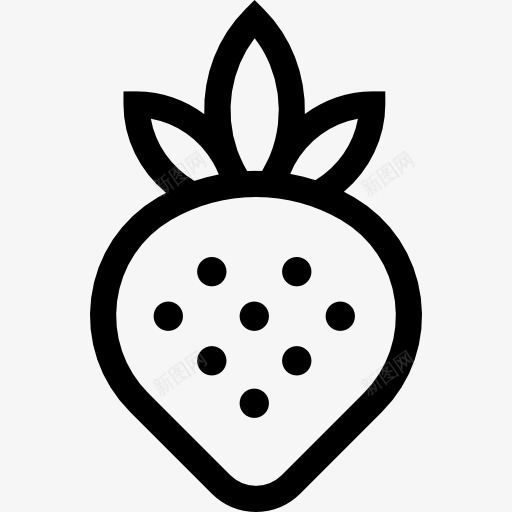 草莓叶图标png_新图网 https://ixintu.com 健康食品 有机 果 水果 维生素 食品