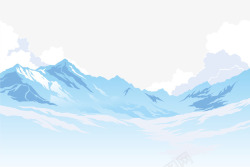 几何雪山唯美景色矢量图高清图片