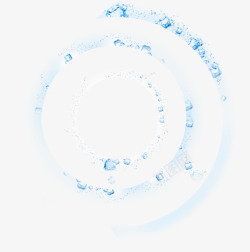 蓝色珠子创意圆圈冰块高清图片