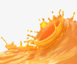 橙汁浓郁奶香果汁素材