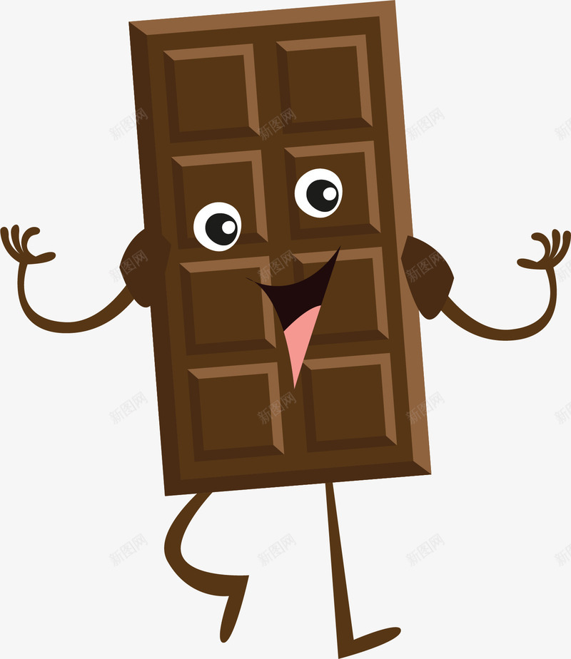 牛奶巧克力卡通小人矢量图ai免抠素材_新图网 https://ixintu.com 卡通巧克力 巧克力 巧克力小人 巧克力排 牛排巧克力 矢量png 矢量图