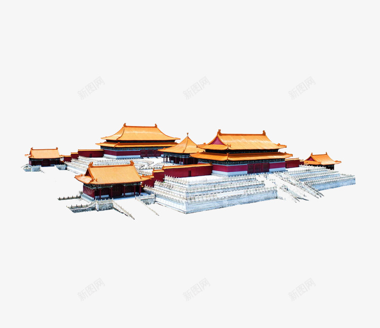 紫禁城的3d图png免抠素材_新图网 https://ixintu.com 中国风 历史文化建筑 建筑风格 民族骄傲