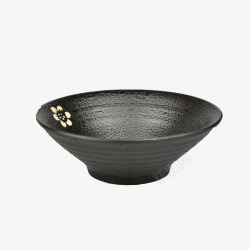 手工黑陶制品黑色大碗高清图片
