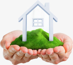 绿化房屋手势素材