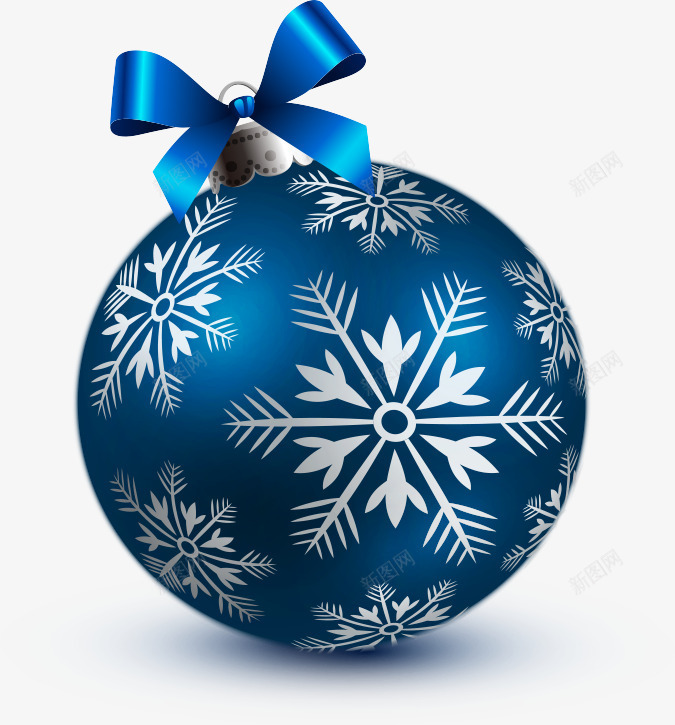 圣诞节蓝色雪花挂珠png免抠素材_新图网 https://ixintu.com 圣诞节 挂珠 蓝色 装饰