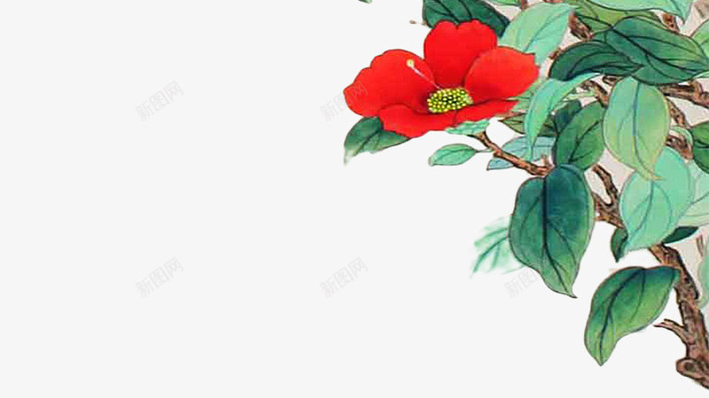 树枝上的梅花和小鸟png免抠素材_新图网 https://ixintu.com 小鸟 手绘 树枝 梅花