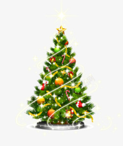 闪闪发光的圣诞树素材