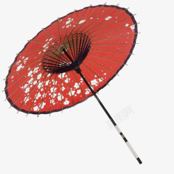 设计感花朵中国风折伞高清图片