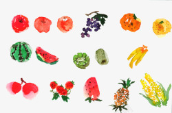 西瓜干水果油画高清图片