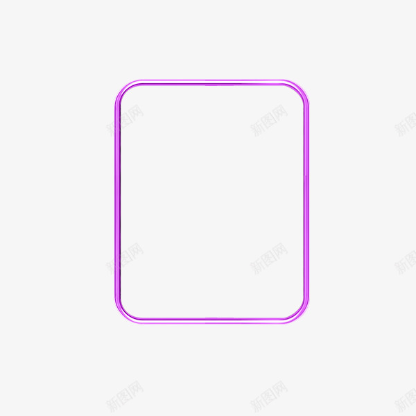 紫色边框png免抠素材_新图网 https://ixintu.com 发光 方形 科技 科技方框 简约