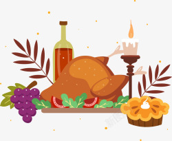 感恩节美食丰富的感恩节大餐高清图片