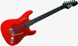 红色的吉他红色吉他音乐酒吧海报高清图片
