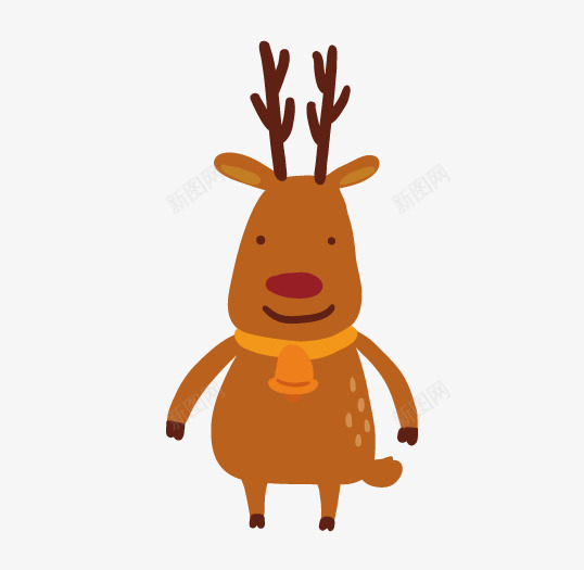 小麋鹿png免抠素材_新图网 https://ixintu.com 圣诞节专属挂件 萌宠小麋鹿