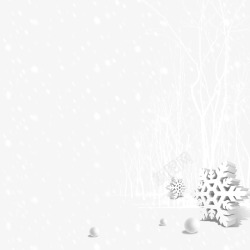 树木立体立体雪花树木装饰背景高清图片