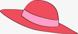卡通粉色帽子素材