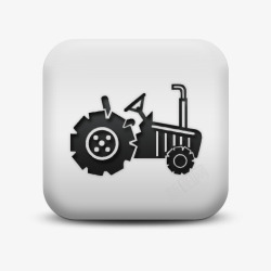 tractor磨砂白广场图标运输旅行拖拉机交高清图片