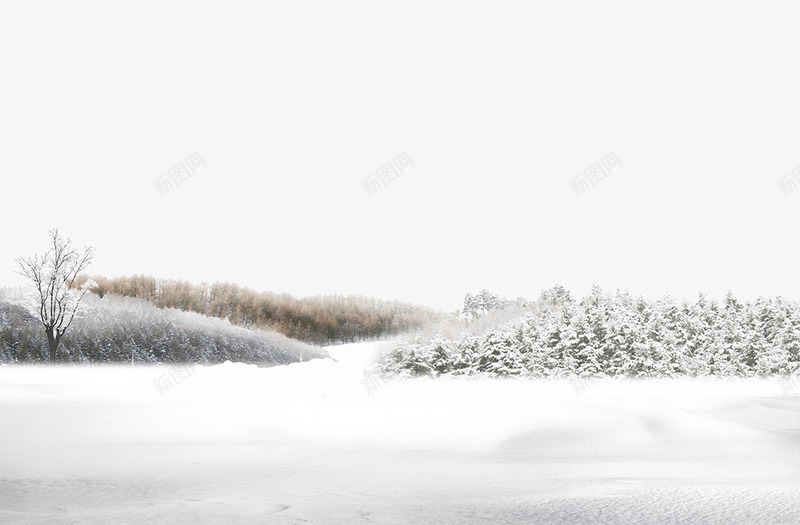 雪景背景png免抠素材_新图网 https://ixintu.com 冬季 景物 景色 雪景 雪景免抠