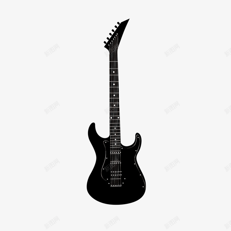 纯黑艺术吉他png免抠素材_新图网 https://ixintu.com 乐器 吉他 纯黑 西洋乐器