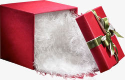 白色圣诞礼盒羽毛素材
