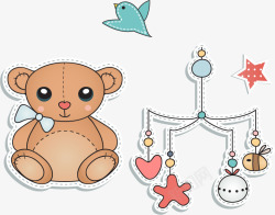 玩具五金挂件婴儿玩具小熊挂件高清图片