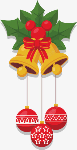 精美铃铛铃铛圣诞球挂饰矢量图高清图片